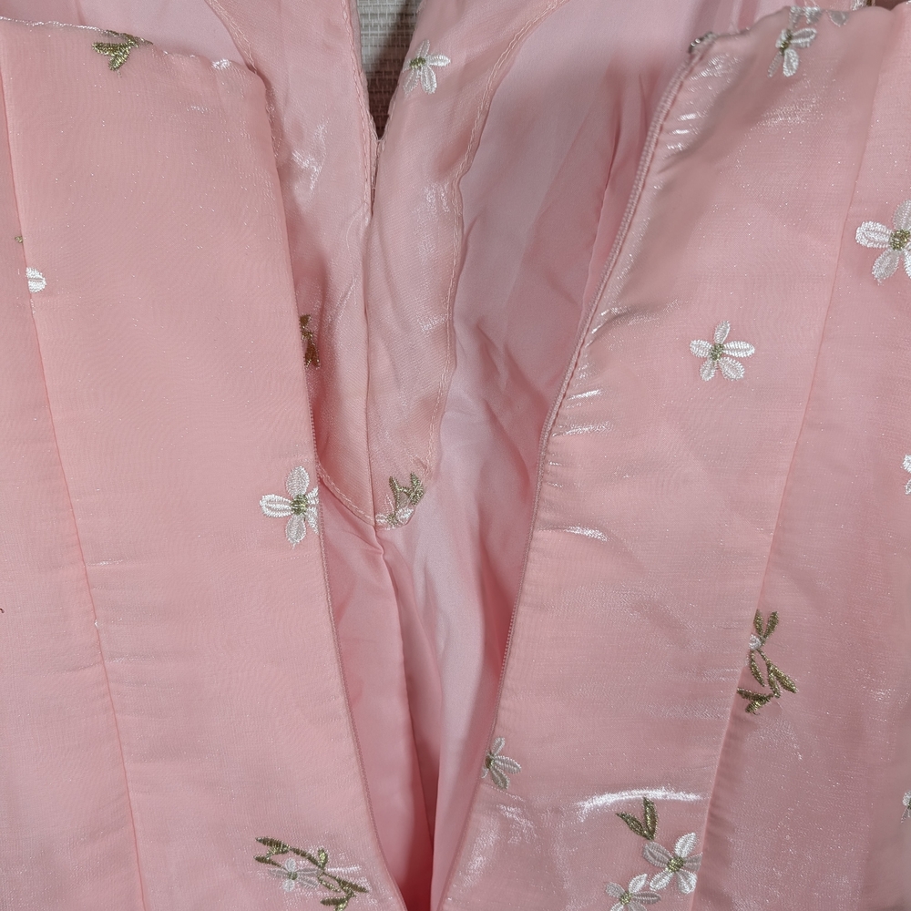 x REVOLVE Skylark Mini Dress in Pink Flower Embroidery Amanda Uprichard Small - Picture 13 of 14